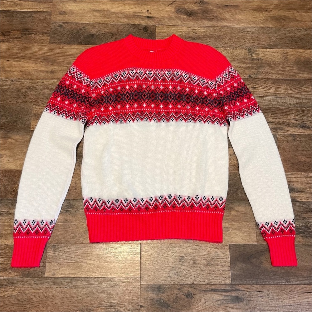 Vintage 60s 70s | For You Sir | Nordic Ski Sweater 100% Virgin Orlon Fair Isle